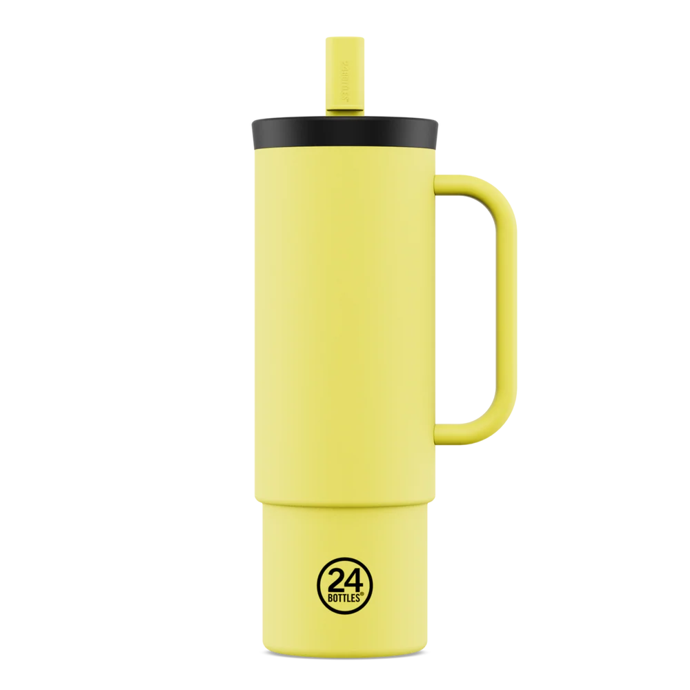 24 Bottles Straw Cup Isoliert Citrus