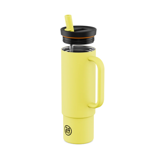 24 Bottles Straw Cup Isoliert Citrus