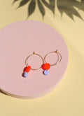 Niemalsmehrohne Ohrringe Hoops orange/flieder Kreisen