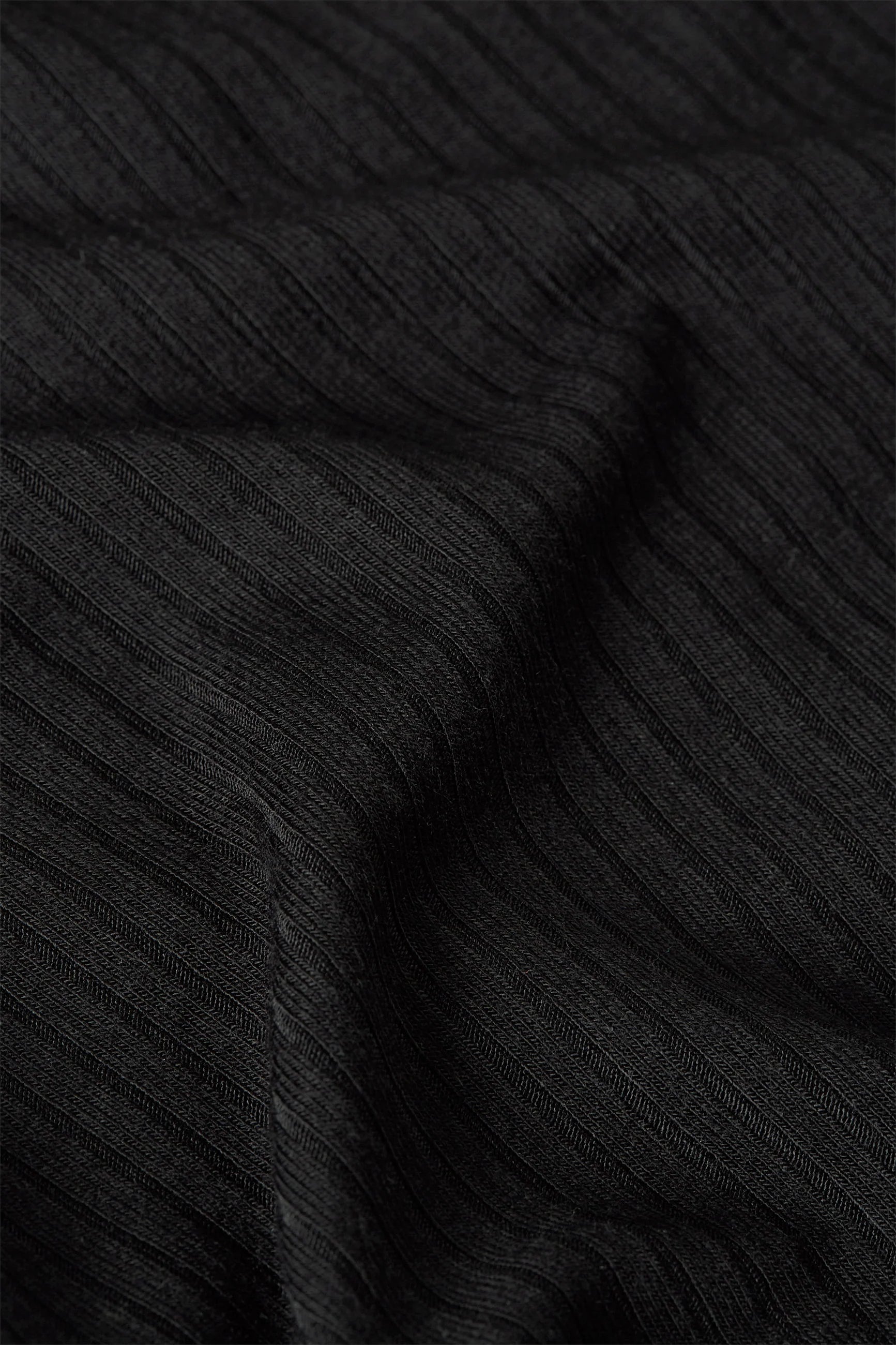Kinglouie Top Carice Uni Rib black