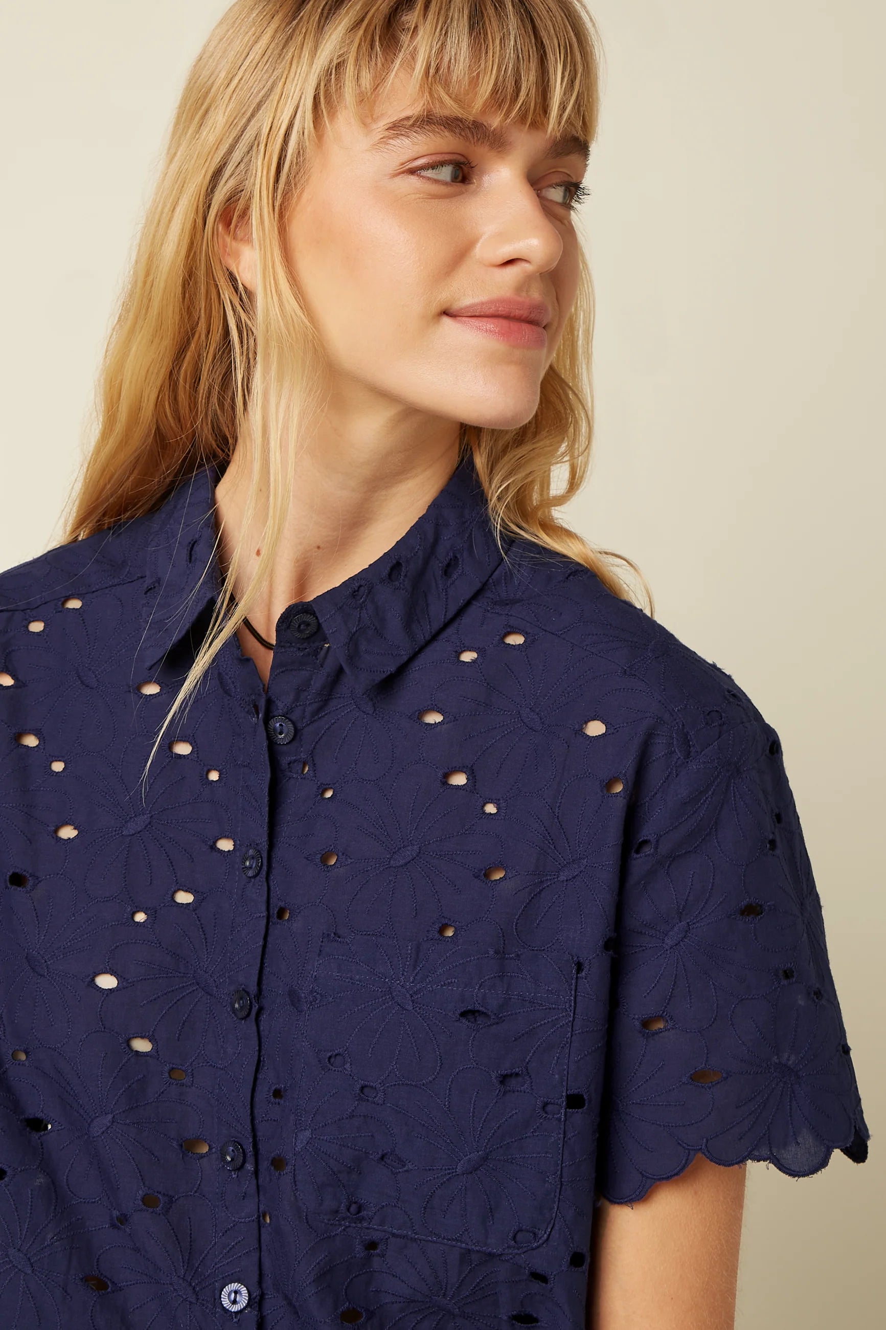 Kinglouie Bluse Evelina Brava Broderie