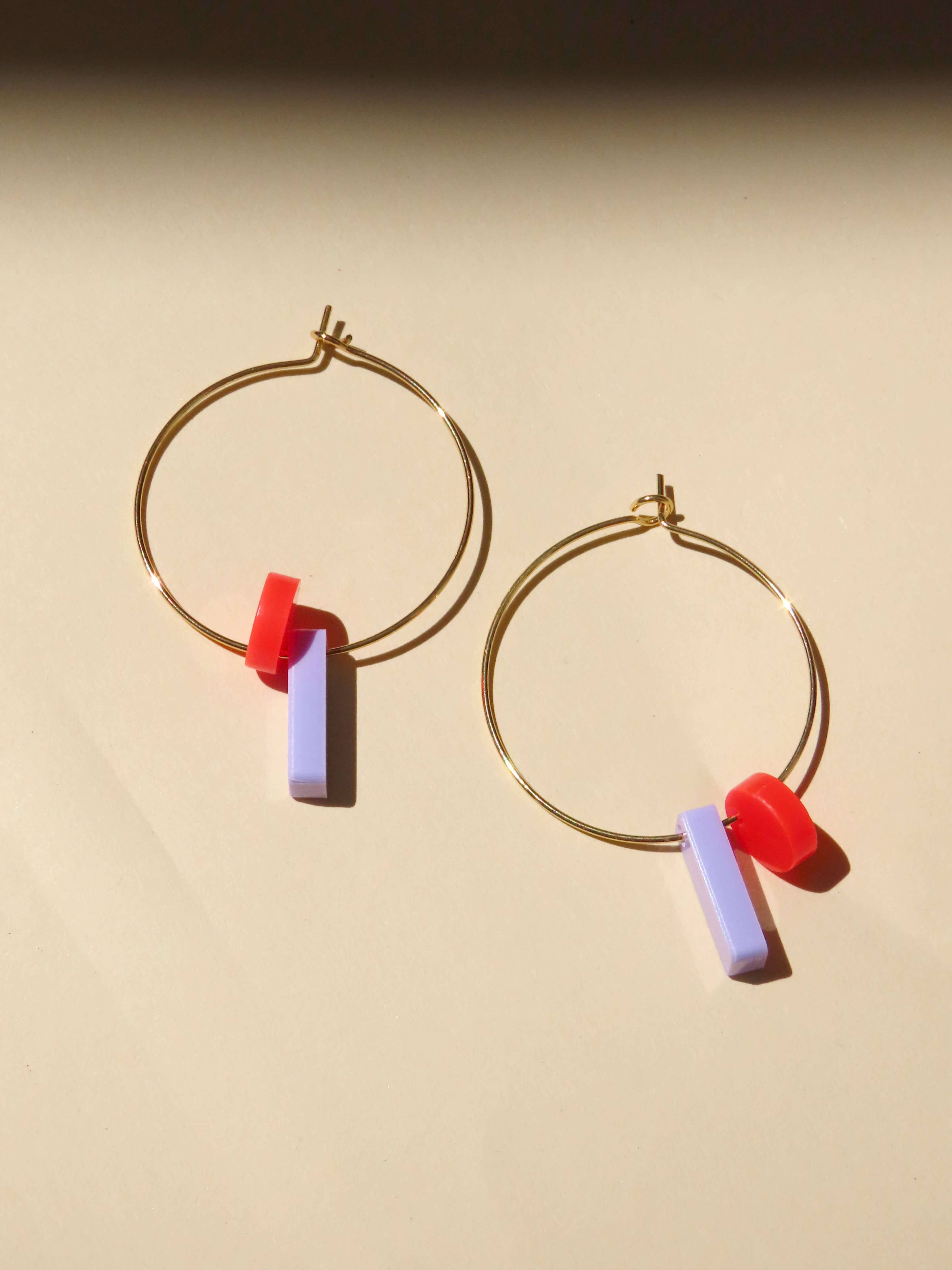 Niemalsmehrohne Ohrringe Dots mit Stick Hoops