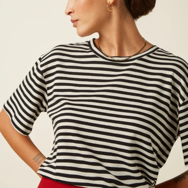 Kinglouie Top Boxy Chopito Stripe
