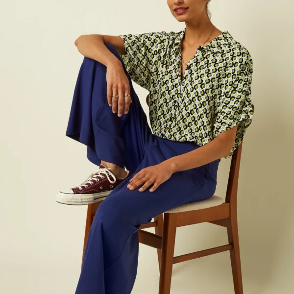 Kinglouie Hose Border Palazzo Cropped Milano Uni