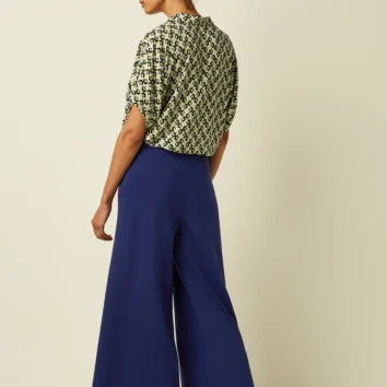 Kinglouie Hose Border Palazzo Cropped Milano Uni