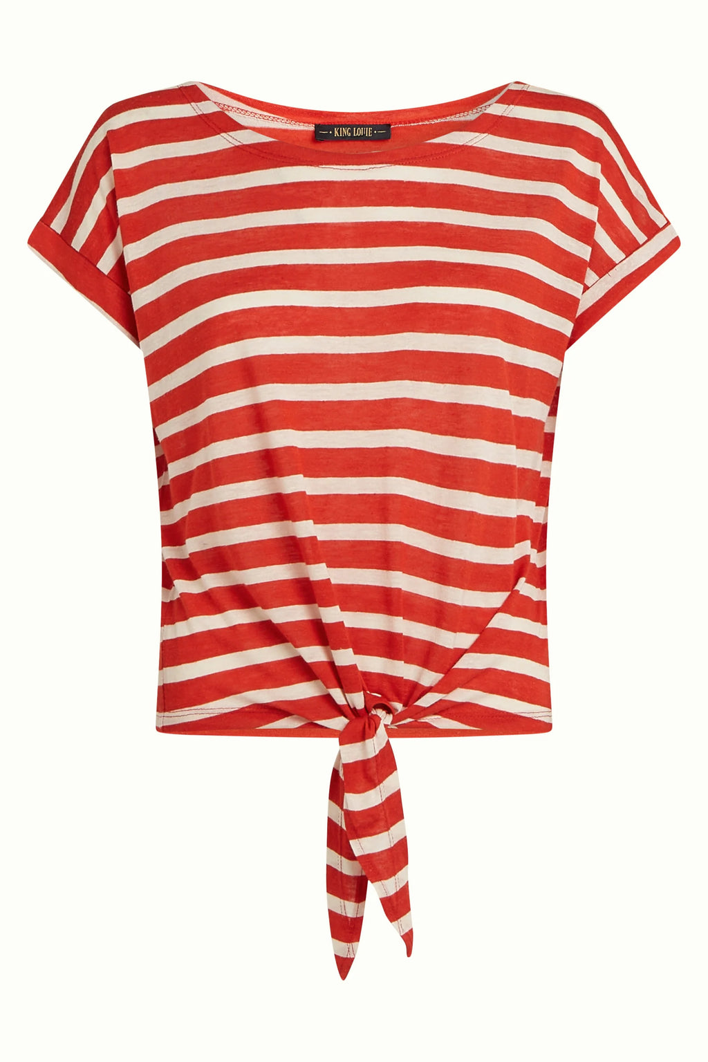 KINGLOUIE Aria Knot Shirt Marsy Linen Stripe