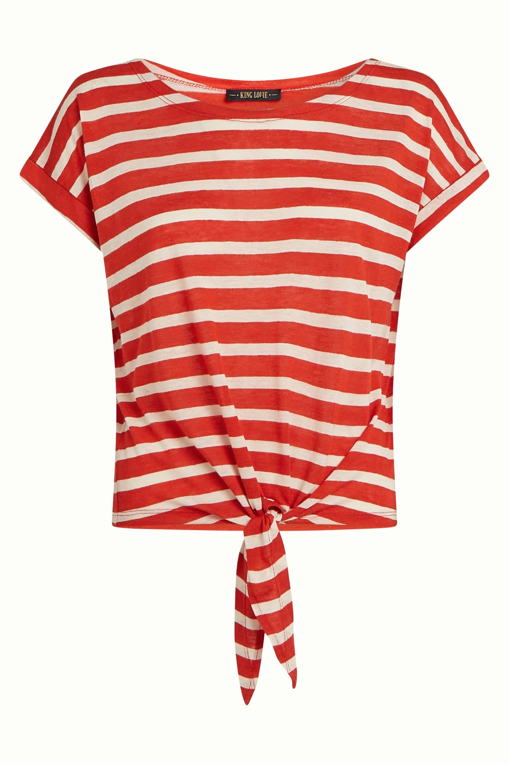 KINGLOUIE Aria Knot Shirt Marsy Linen Stripe