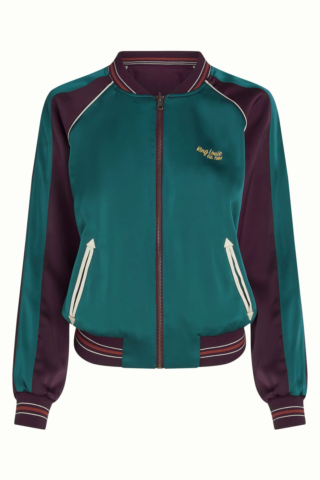 Kinglouie Bomber Jacket Dusk Satin