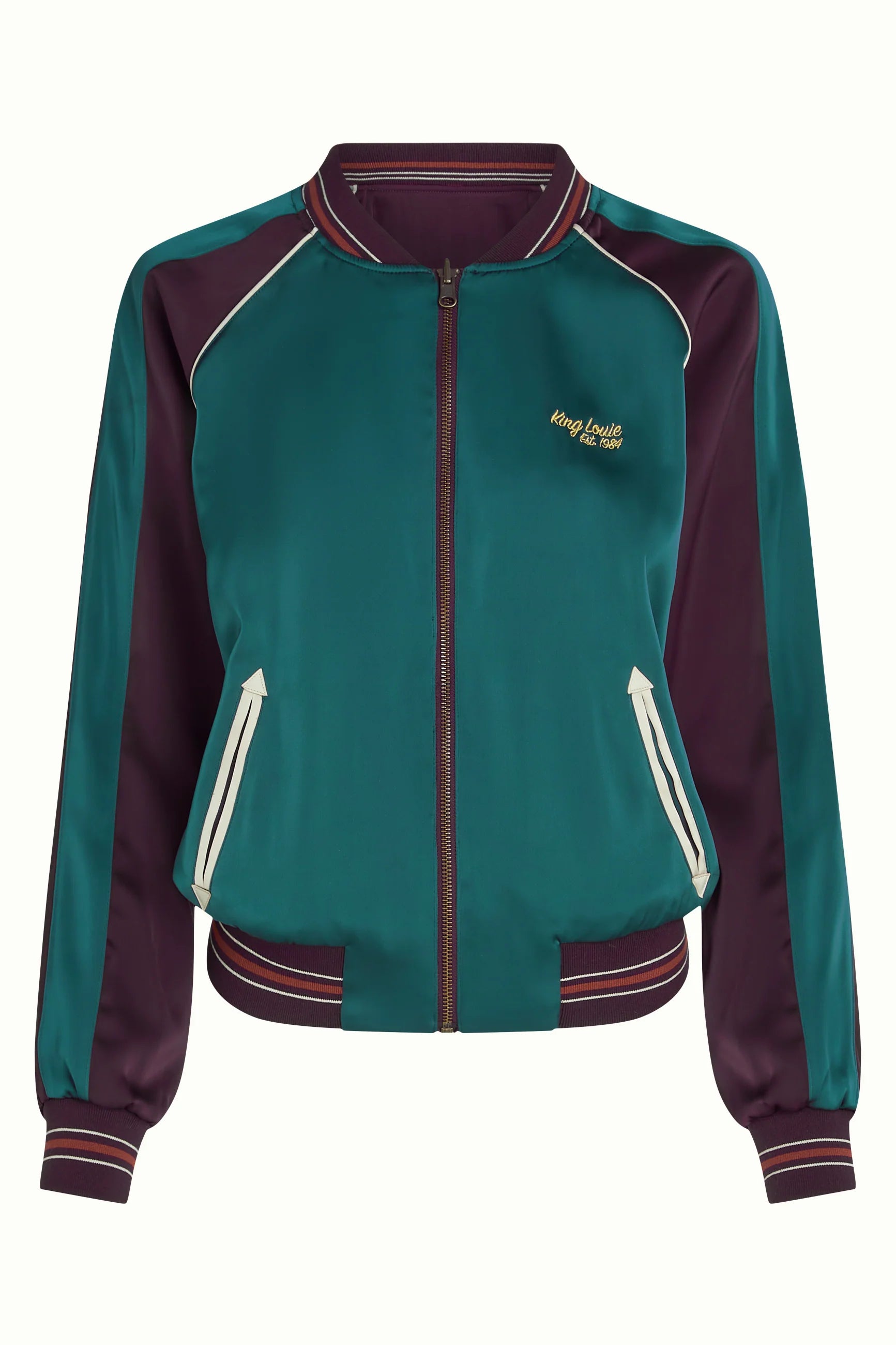 Kinglouie Bomber Jacket Dusk Satin