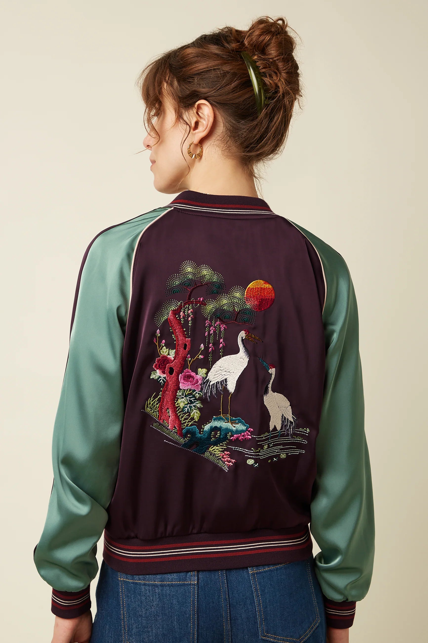 Kinglouie Bomber Jacket Dusk Satin