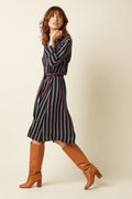 Kinglouie Claire Dress Harley Stripe