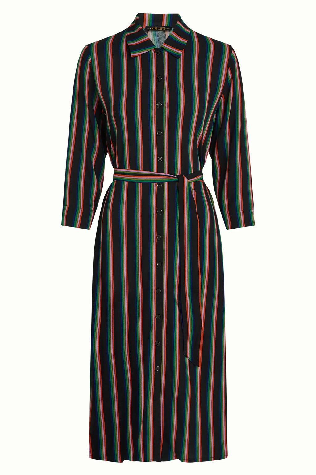 Kinglouie Claire Dress Harley Stripe