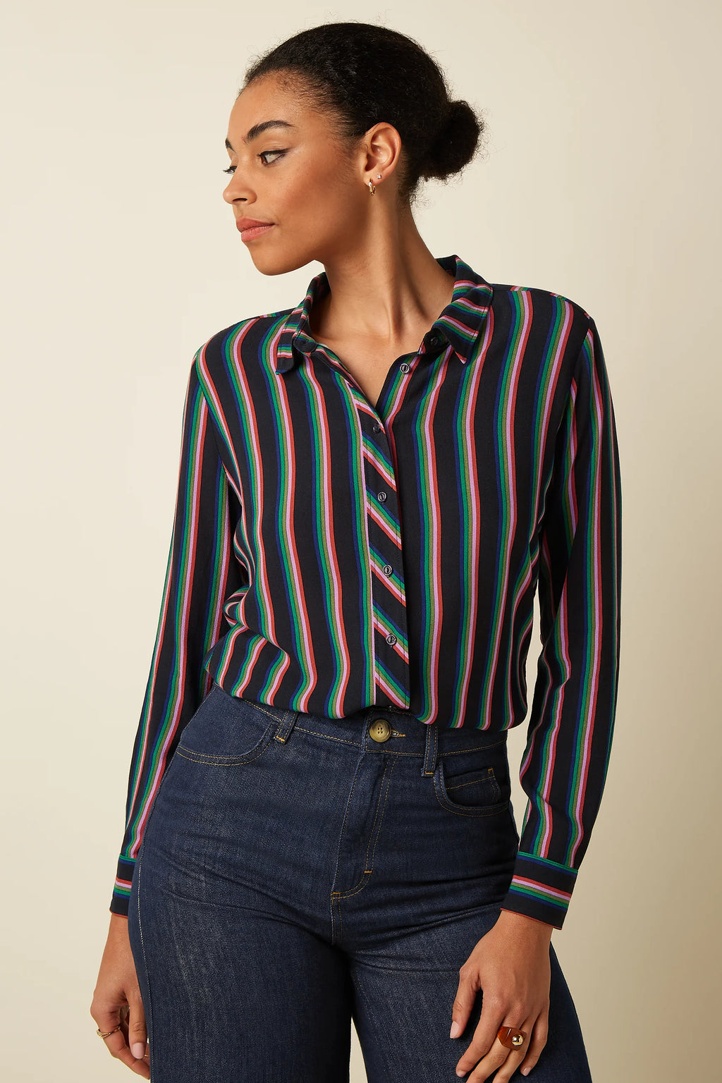 Kinglouie Rosie Blouse Harley Stripe