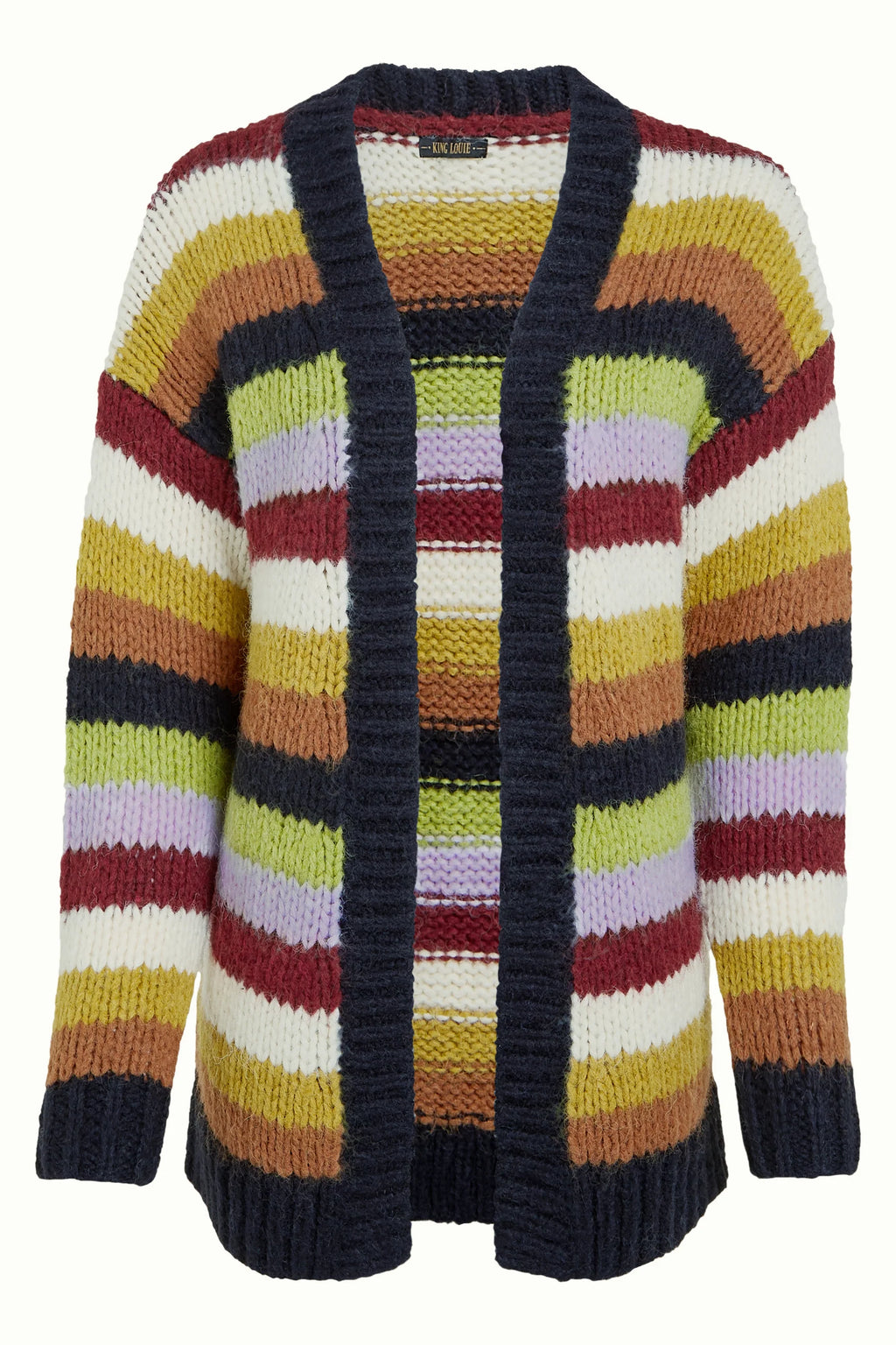 Kinglouie Cardi Oversize Campo Knit Stripe