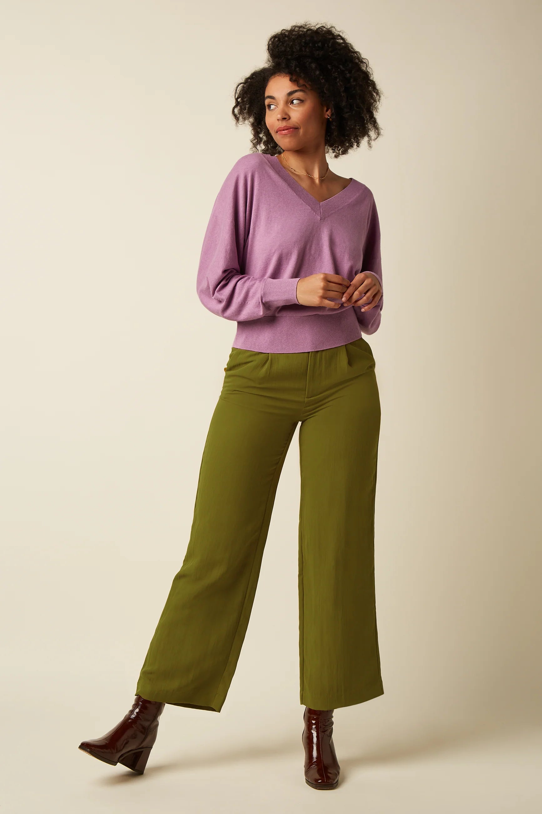 Kinglouie Mauve V Top Cocoon