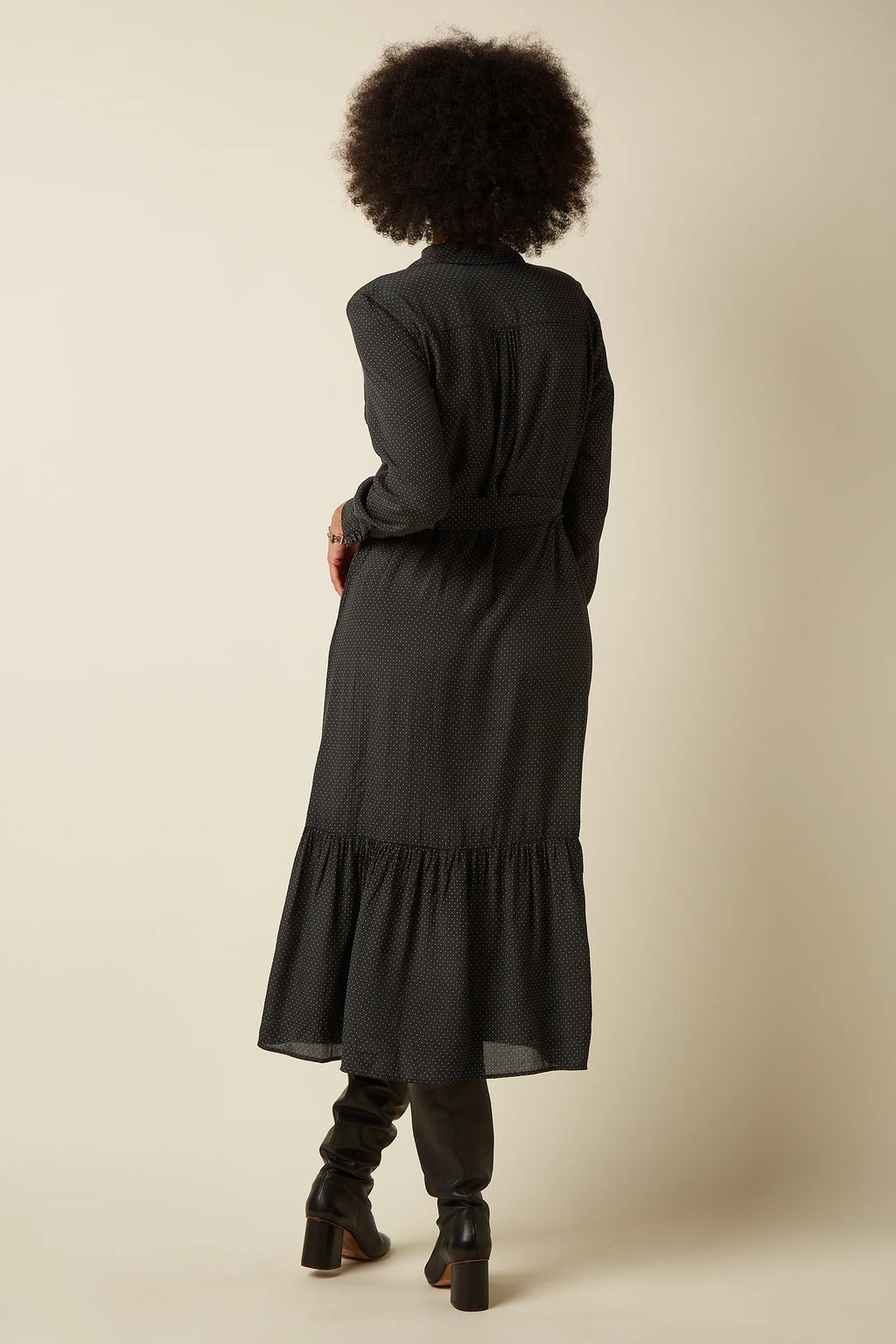 Kinglouie Kleid Olive Ruffle
