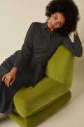 Kinglouie Kleid Olive Ruffle
