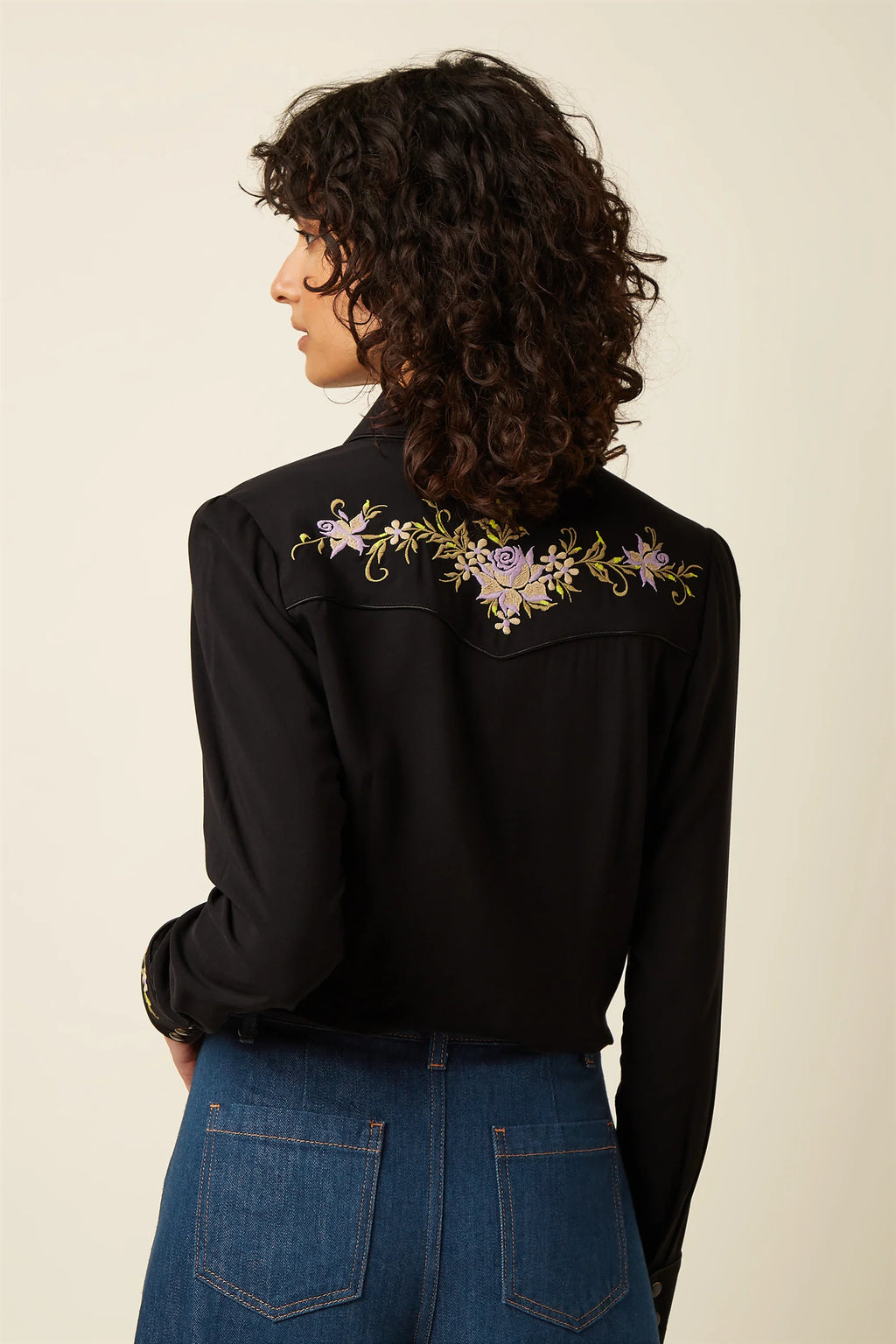 Kinglouie Bluse Western Rosetta