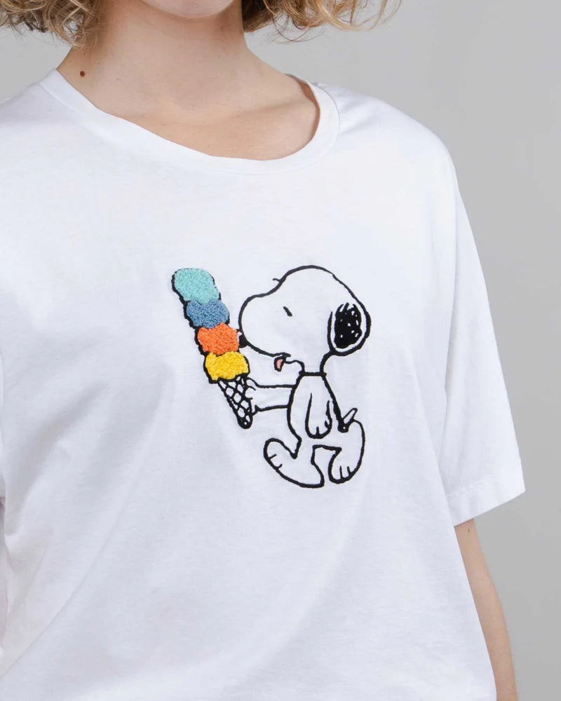 BRAVA Peanuts Icecream Oversize T-Shirt Weiß