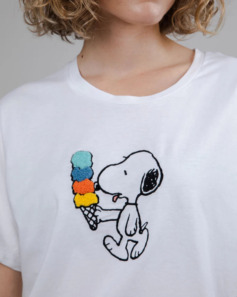 BRAVA Peanuts Icecream Oversize T-Shirt Weiß