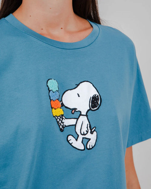 BRAVA Peanuts Icecream Oversize T-Shirt Blau