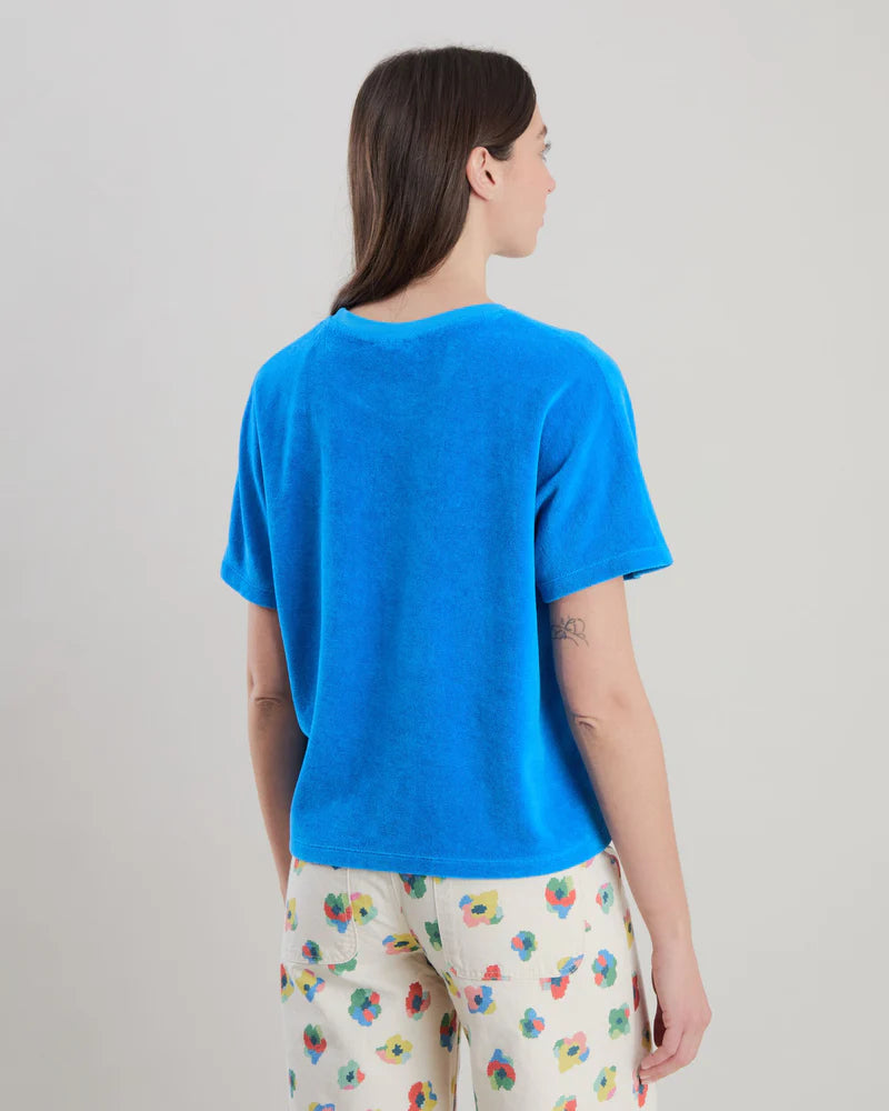 BRAVA Terry oversize T-Shirt Blau