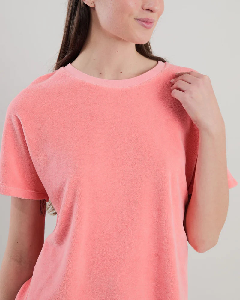 BRAVA Terry oversize T-Shirt Pfirsich