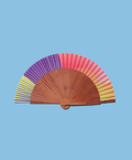 SUNGLOW Fächer - 23 cm - lila, gelb und koralle
