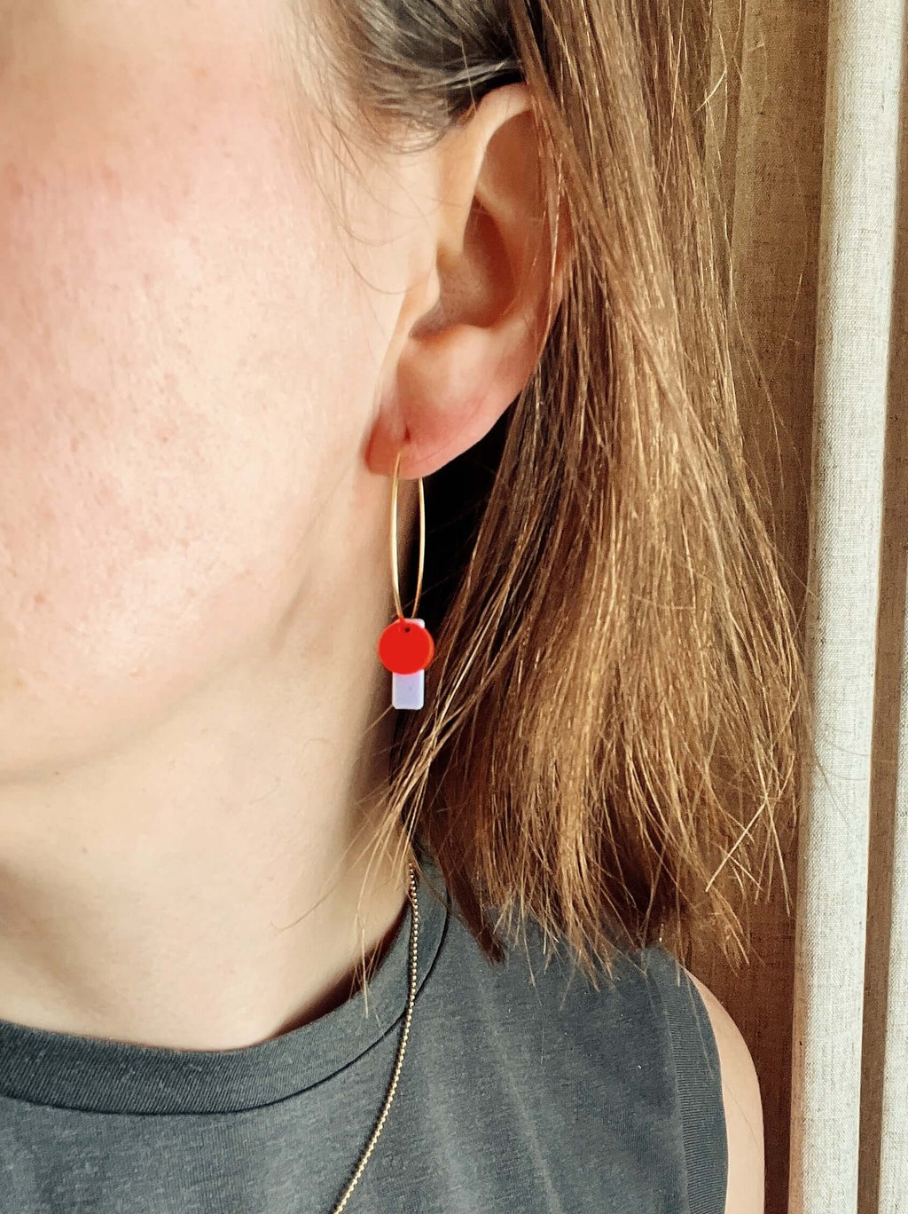 Niemalsmehrohne Ohrringe Dots mit Stick Hoops
