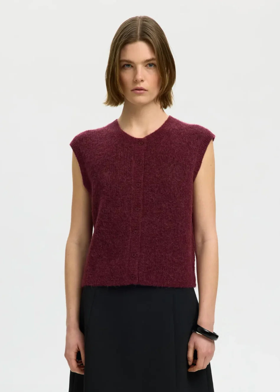 SELECTED FEMME Strickjacke Lulu O-Neck Vest