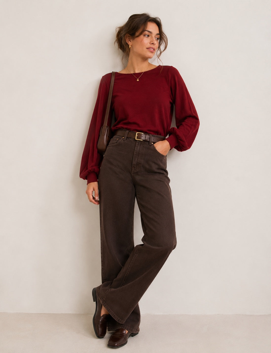 Mademoiselle Yeye Perfect Raffine Top Bordeaux