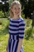 DANEFAE Kleid Danecharlotte Interlock Dk. Blue/Lilac
