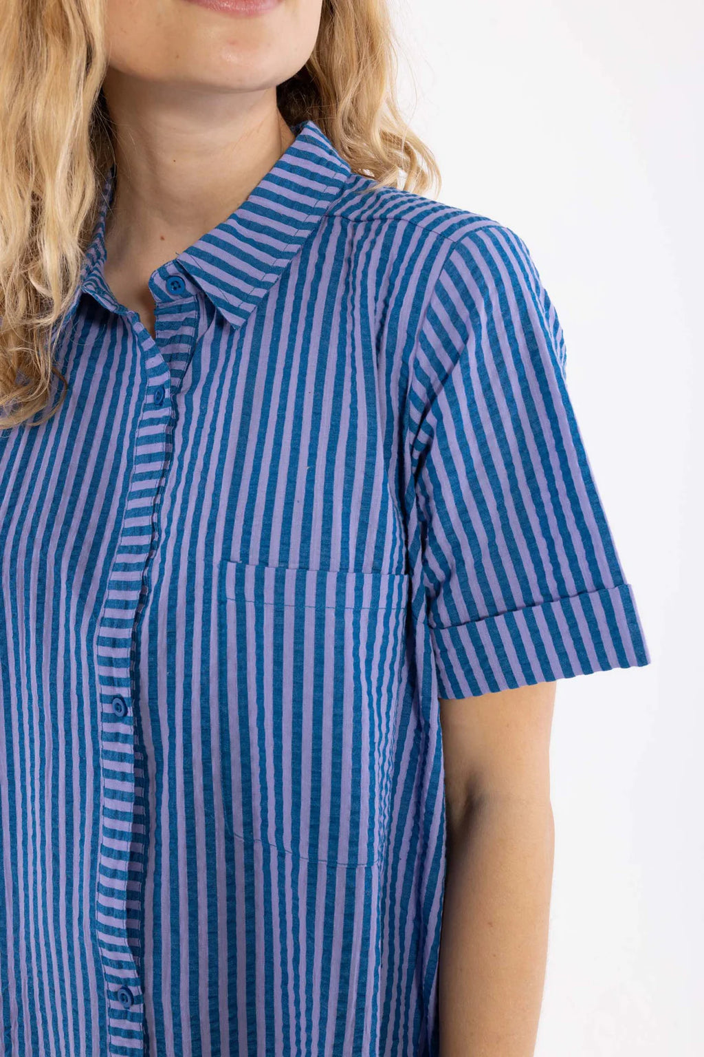 DANEFAE Kleid Danapril Seersucker