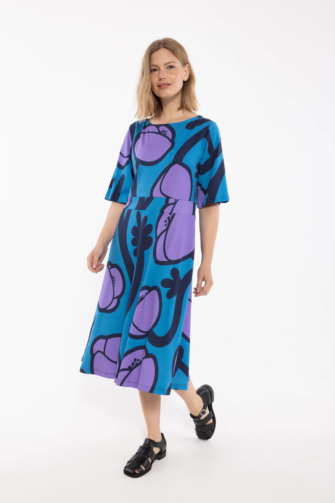 DANEFAE Kleid Daneviborg Faded Blue POPPY