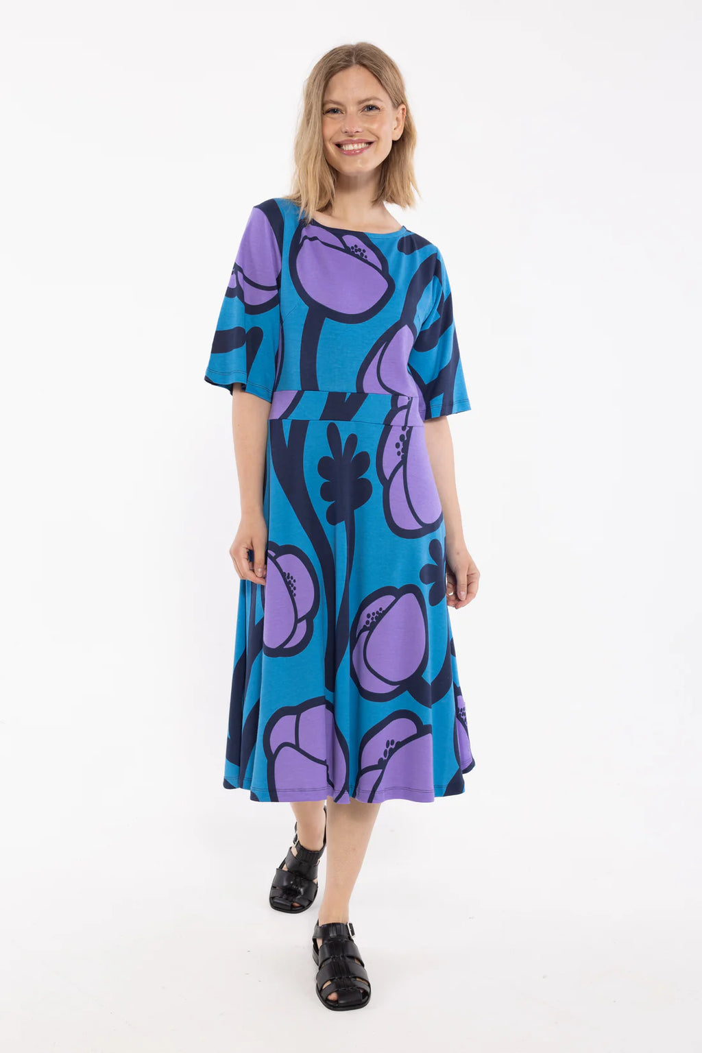 DANEFAE Kleid Daneviborg Faded Blue POPPY