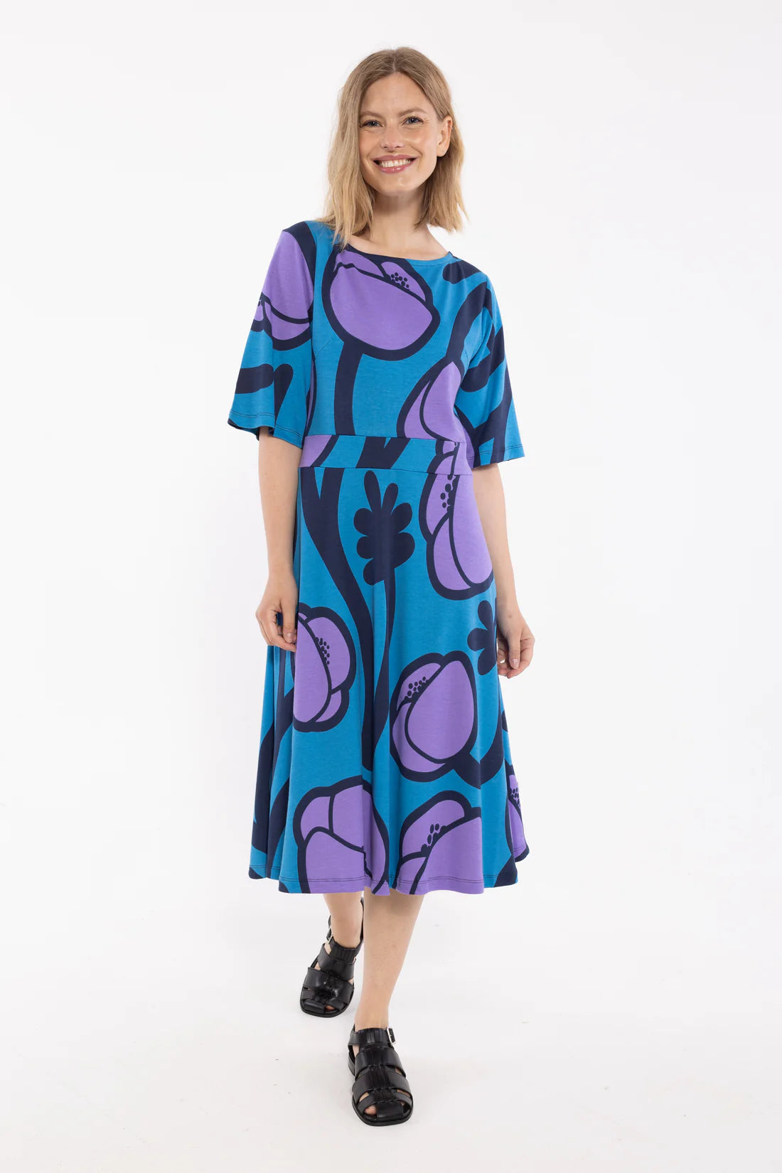 DANEFAE Kleid Daneviborg Faded Blue POPPY