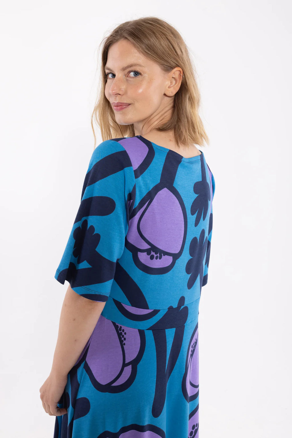DANEFAE Kleid Daneviborg Faded Blue POPPY