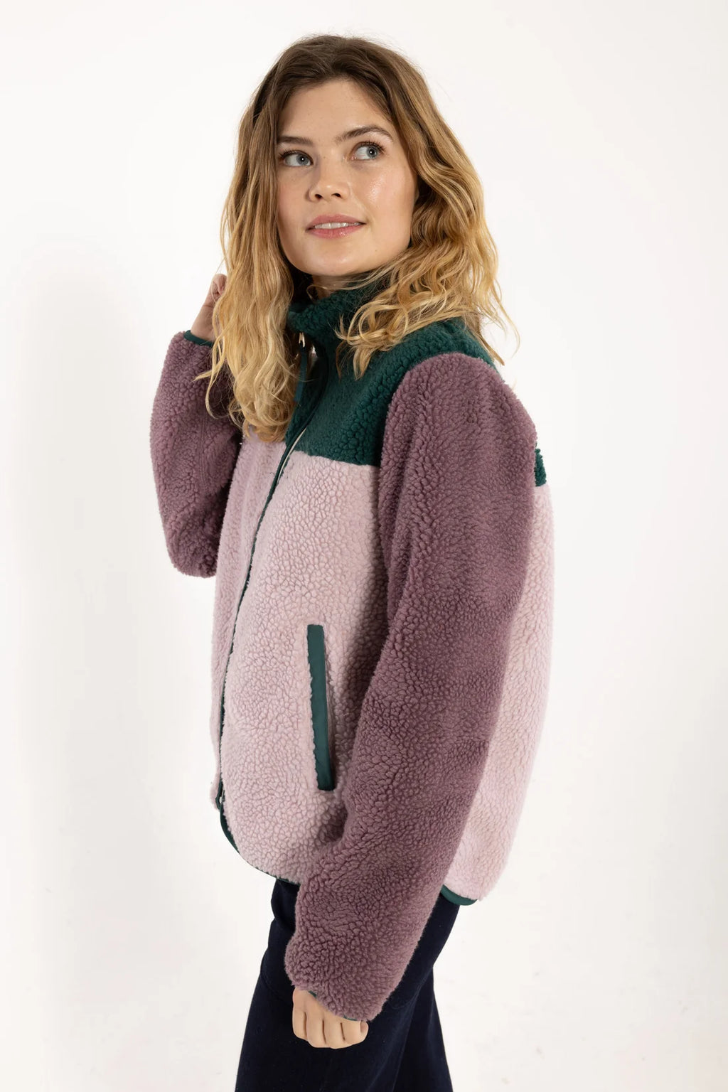 DANEFAE Danebirk Fleece Zip-Up Pink/lila