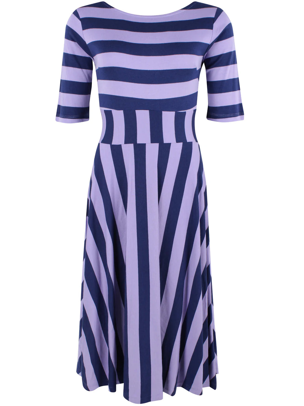 DANEFAE Kleid Danecharlotte Interlock Dk. Blue/Lilac
