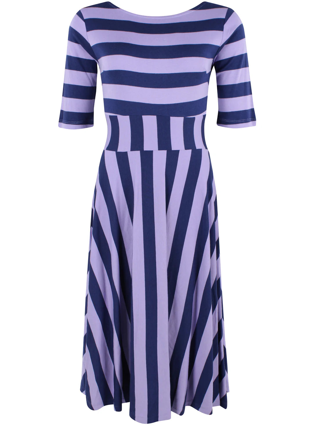 DANEFAE Kleid Danecharlotte Interlock Dk. Blue/Lilac