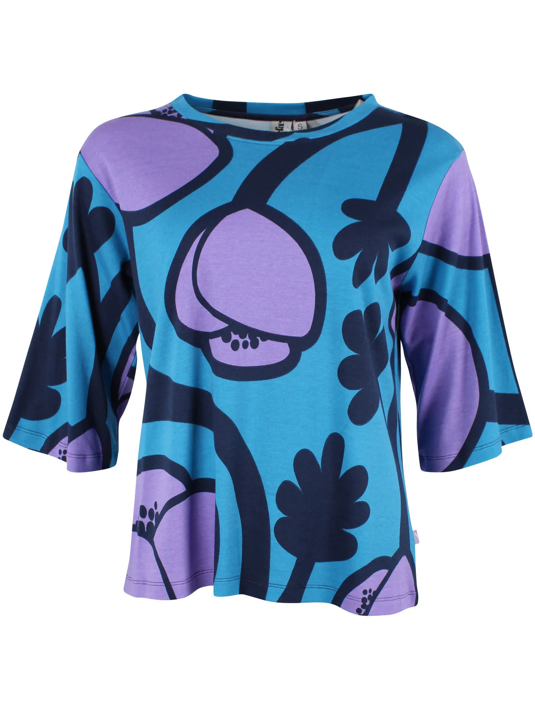 DANEFAE Daneglad Interlock Tee Faded Blue POPPY