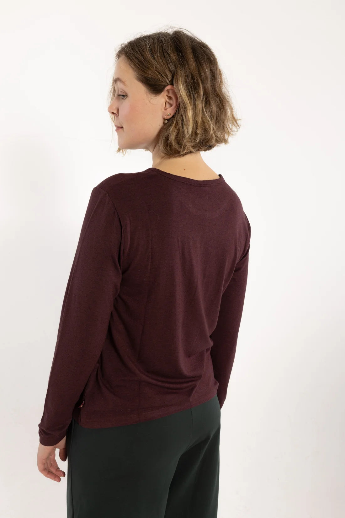 DANEFAE Danemerry Wool LS Tee Wine