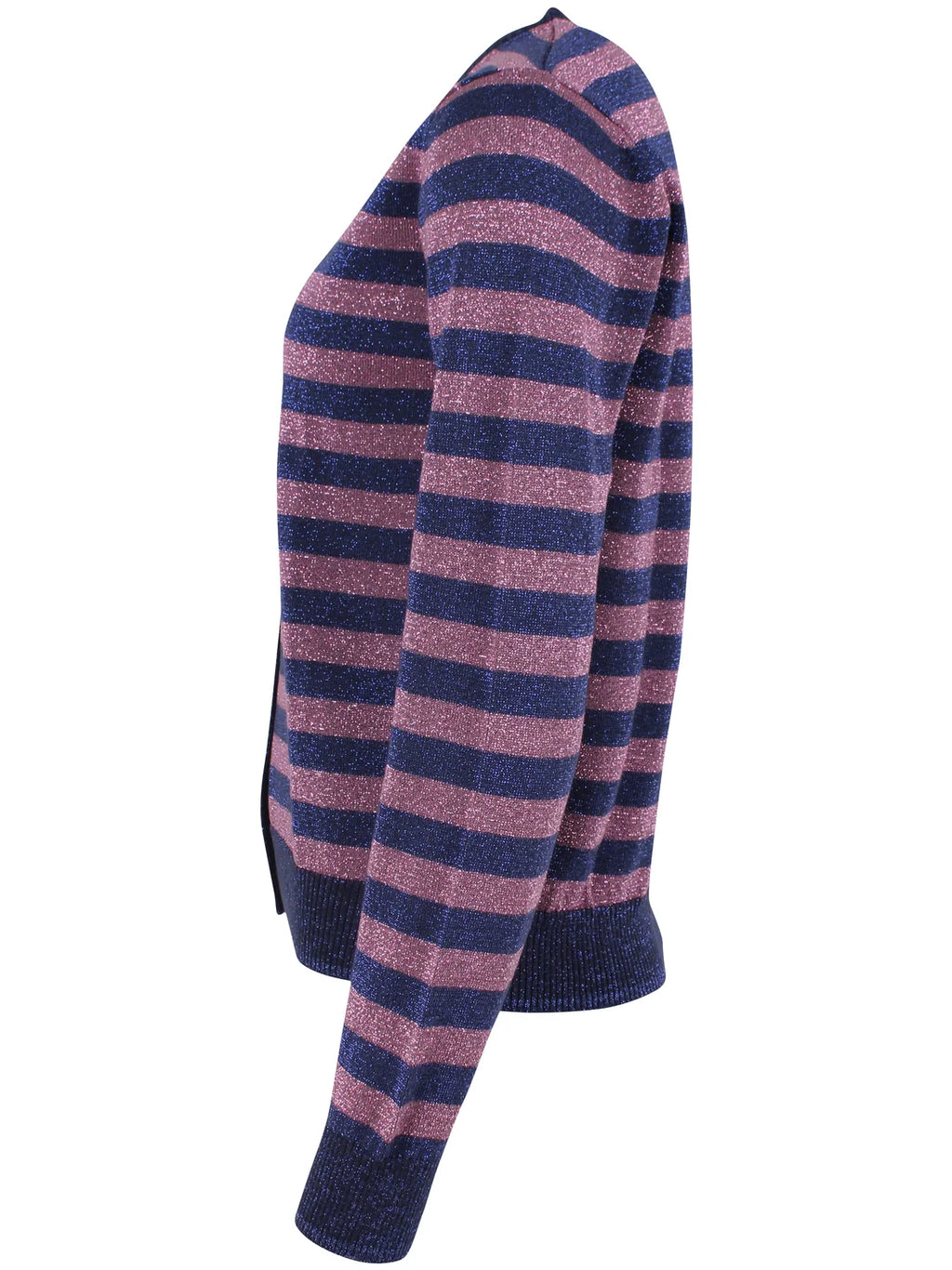 DANEFAE Strickjacke Glitter Dark Navy/Grey Plum