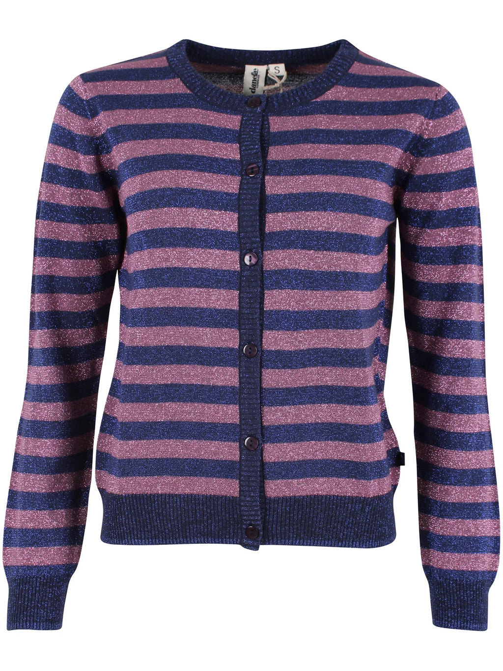 DANEFAE Strickjacke Glitter Dark Navy/Grey Plum