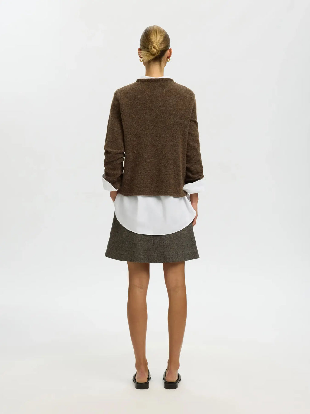 SELECTED FEMME Lulu New LS Knit O-Neck braun