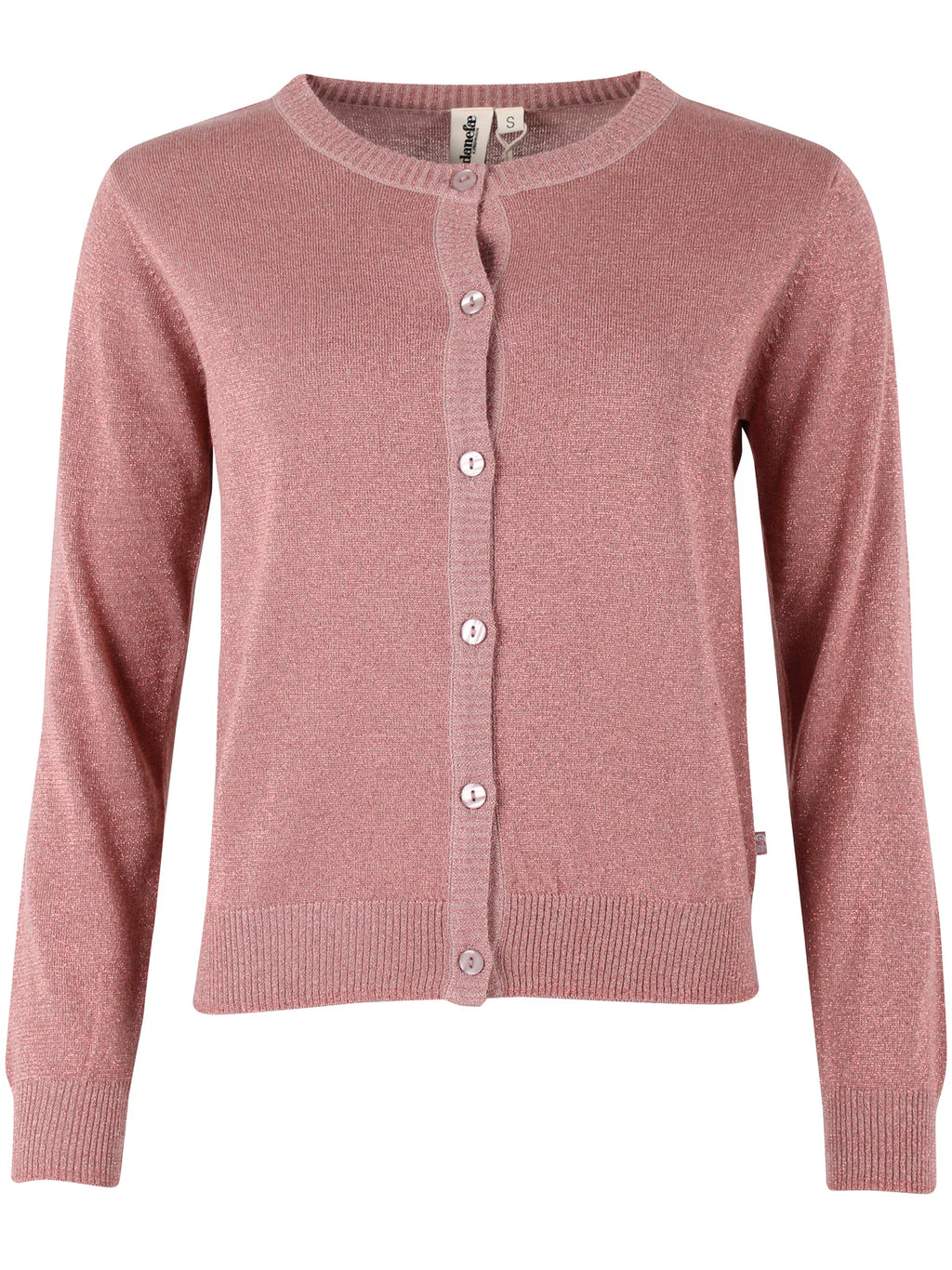 DANEFAE Strickjacke Danesaga Glitter Rose Beige