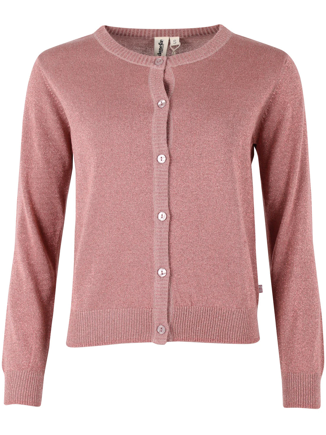 DANEFAE Strickjacke Danesaga Glitter Rose Beige