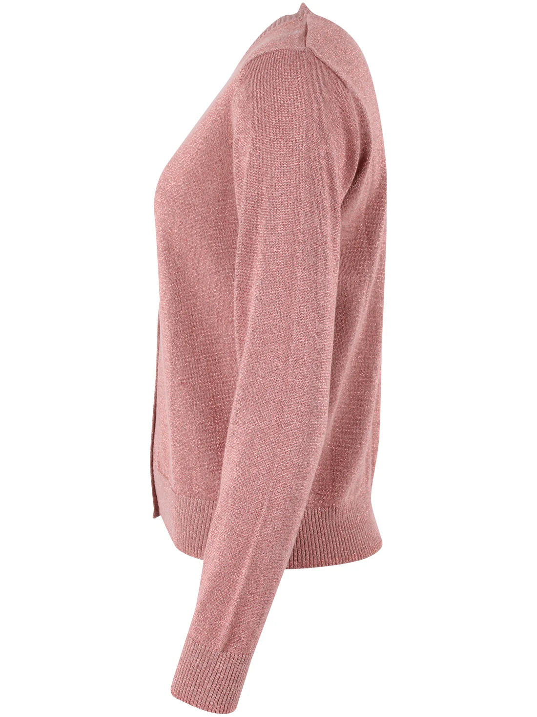 DANEFAE Strickjacke Danesaga Glitter Rose Beige
