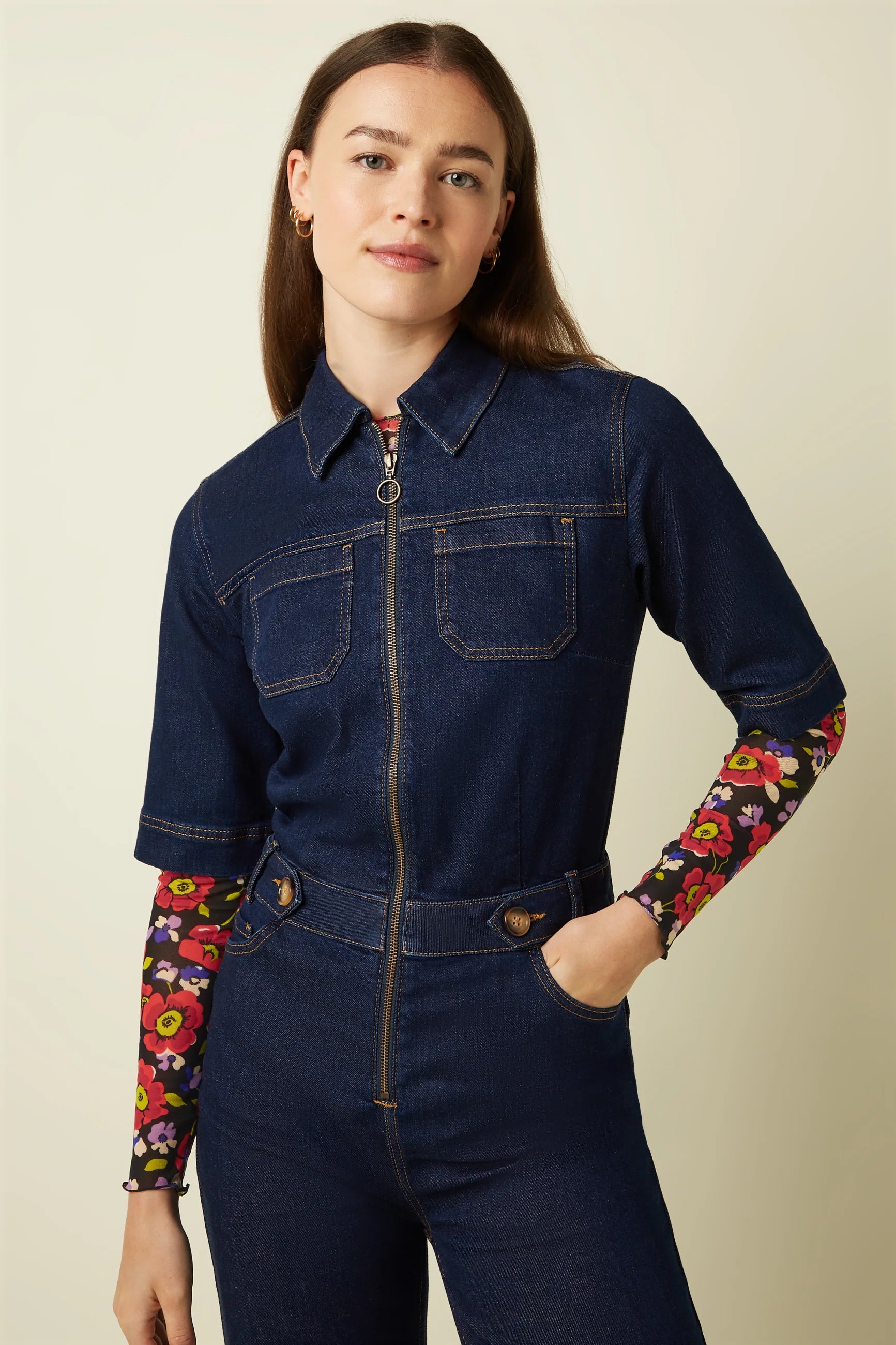 Kleidsam Fairfashion Düsseldorf
KINGLOUIE Jumpsuit Zip Onyx Denim
