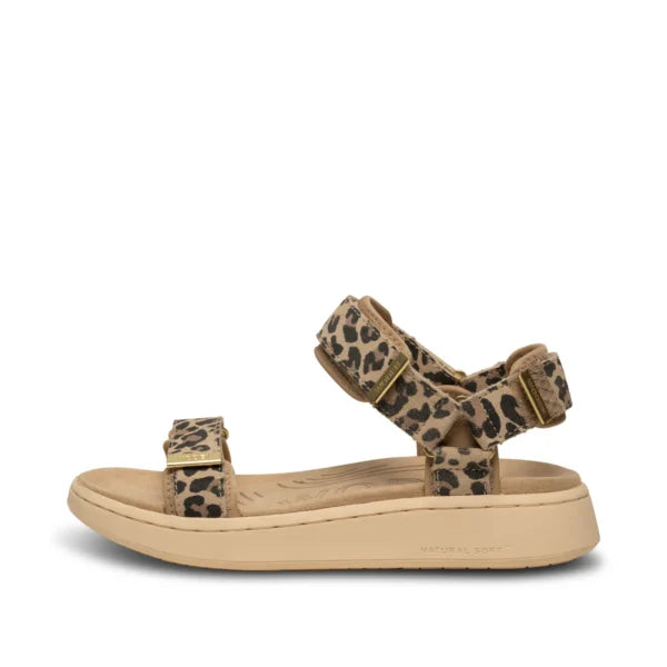 Woden Sandale Line Suede Leopard